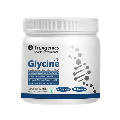 Trexgenics GLYCINE Pure Powder (100 Servings) Neurotransmitter, Skin ...