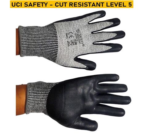 Jual Sarung tangan Nitrile/karet anti sayat pisau level 5 uci safety ...