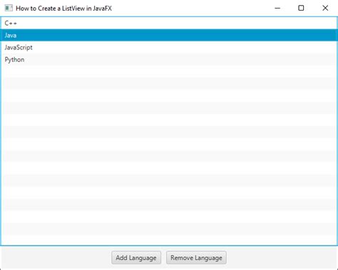 How to Create a List View Using JavaFX Application 的图像结果