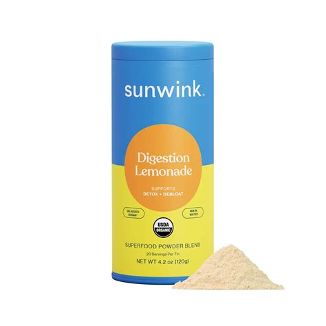 Amazon.com : Sunwink Digestion Lemonade Powder - Organic Superfood ...