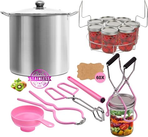Amazon.com: Canning Pot Water Bath Canner With Rack And Lid, Stainless ...