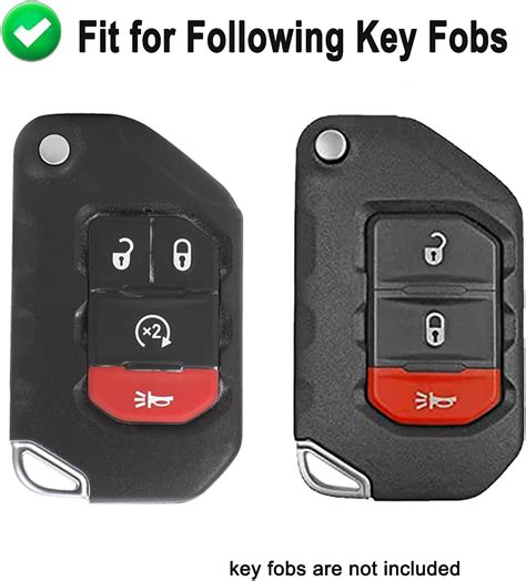 Buy Soft TPU Flip Key Fob Cover Case Fit for 2018 2019 Jeep Wrangler JL ...