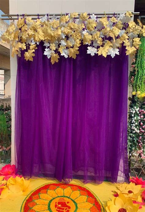 Shimmer Maple Leaf Curtain by Craft Decor