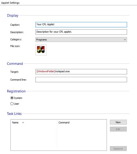 Image result for Control Panel Applet