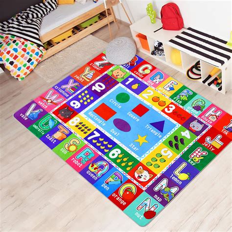 Partykindom Kids Play Rug Mat Playmat with Non-Slip Design Playtime ...