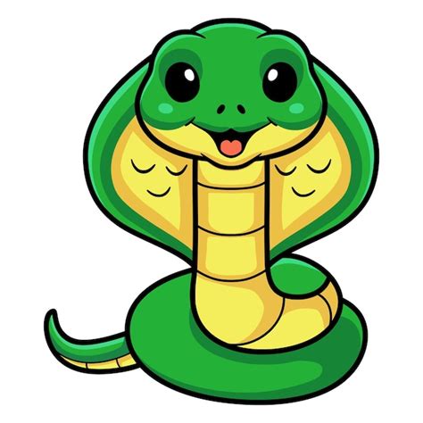 Cute little cobra snake cartoon | Premium Vector
