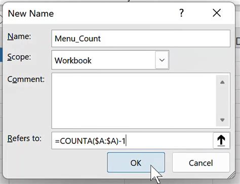 Image result for Creating Range Name Using Formula