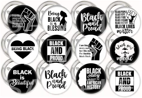Buy Black History Month Buttons Pins, Metal Pin-back - Black Lives ...