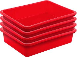 KUBER INDUSTRIES Multiuses Rectangular Plastic Large Tray, Bin ...