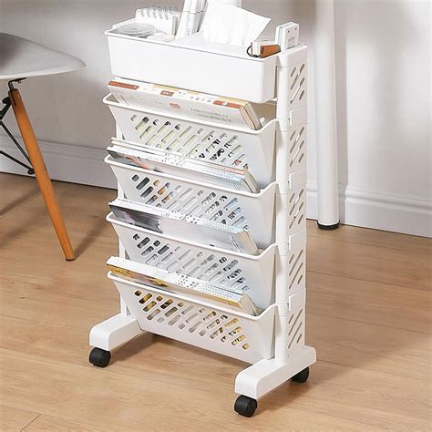 Banapoy Movable Bookshelf Cart, Removable Movable Unique India | Ubuy
