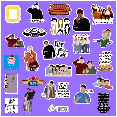 Friends & More TV Series Sticker Pack of 50 – Peeekaboo