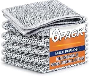 Multipurpose Wire Dishwashing Rags for Wet and Dry Stainless Steel ...