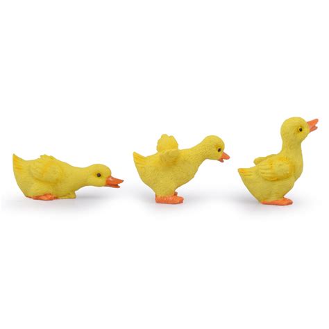 Wonderland Set of 3 - Poly Resin Chicken in Yellow 2 inches, Mini ...