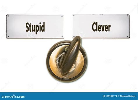 Clever Vs Stupid Words Scale Fine Line Humor Taste Stock Photo ...