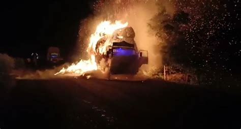A huge fire broke out in an Eiser truck between Munjayasar and ...