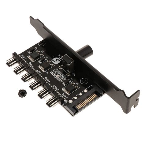 SATA Power PCI Cooling Fan Speed Controller 6 Channels PC Case Fans Ad ...
