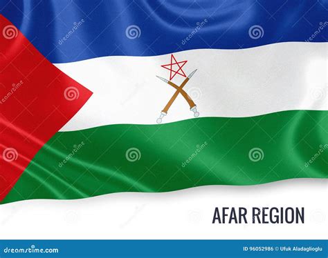 Ethiopian State Afar Region Flag. Stock Illustration - Illustration of ...