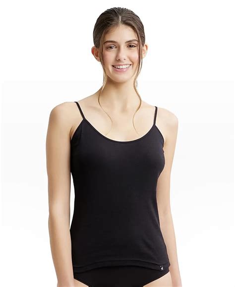 Jockey Women's Super Combed Cotton Rib Regular Fit Camisole with Adjus ...
