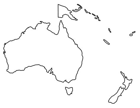 Oceania Blank Map Blank Map Of Australasia (Oceania) With Country