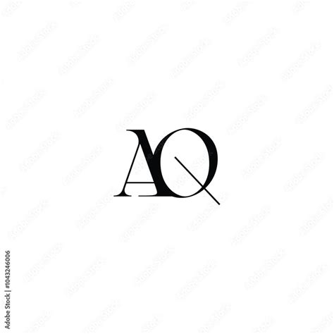 AQ monogram logo design letter text name symbol monochrome logotype ...