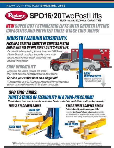 ROTARY LIFT SPO20 HD 2-POST LIFT — FAST EQUIPMENT