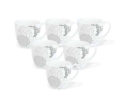 Buy Jcpl Sofia Aqua4 Coffee Mug Set, 150ml, Set of 6, Multicolour ...