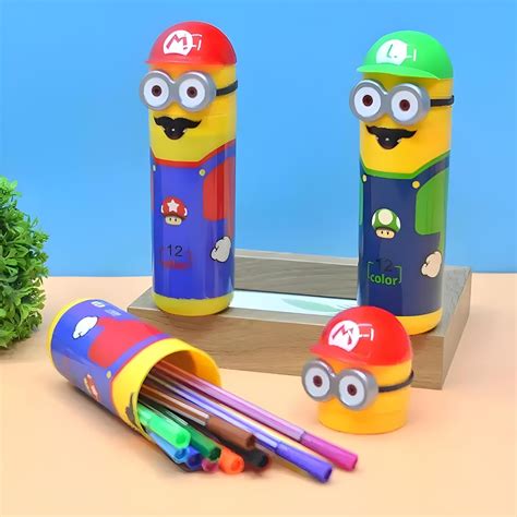Cartoon Case Sketch Pen Set 12 Color – Giftoo