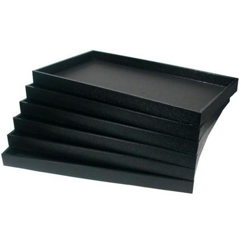 6 Black Plastic Jewelry Display Trays Showcase Displays : Amazon.in ...