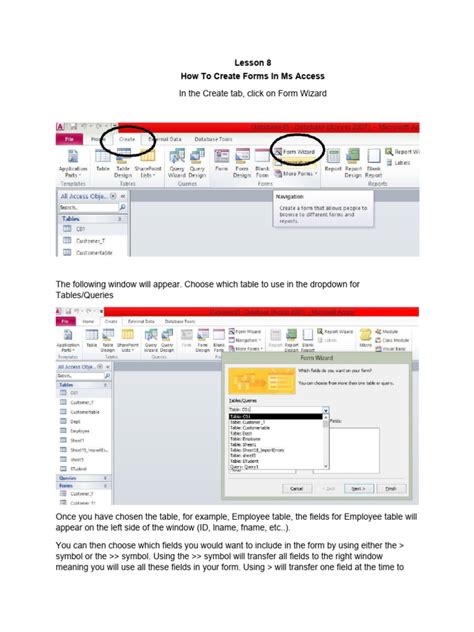 Sam Exam Access Module 06 Creating Forms 的图像结果