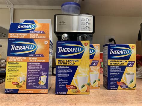 Daytime Theraflu in the combo pack has a yellow box (left). Noticed I had an already opened ...