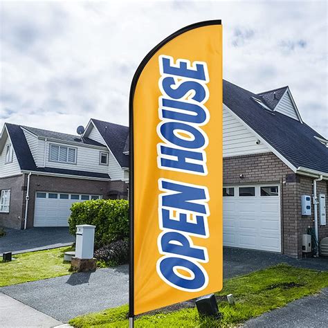 QSUM Open House Themed Swooper Flag, 11FT Open House Signs Advertising ...