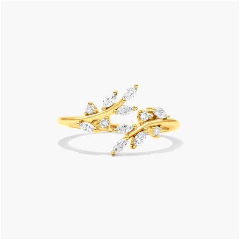 Ivy Bypass Diamond Ring In 14K Yellow Gold