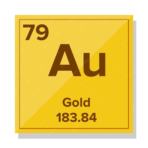 Premium Vector | Gold element, the concept of chemistry. periodic table ...