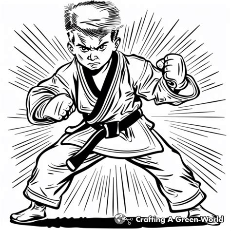 Karate Coloring Pages 的图像结果