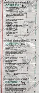 Coversyl 8 MG Tablet (10): Uses, Side Effects, Price & Dosage | PharmEasy