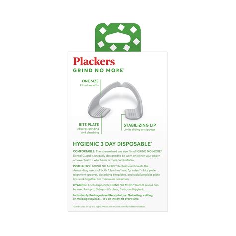 Plackers Grind No More Dental Night Guard, 16 Count - Walmart.com