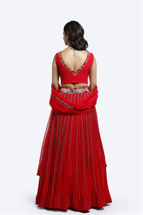 Onaya - Tropical Embellished Lehenga Set - Elahe