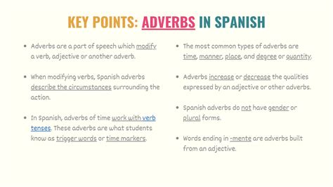 Adverbs in Spanish Presentation for teaching | PDF