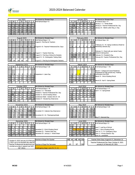 Washoe County School District Calendar 2025-2026 - School Calendar Info