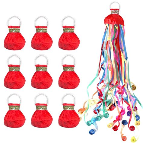 PATPAT® 10Pcs Throw Streamers Mix Color Hand Throw Confetti Streamers ...