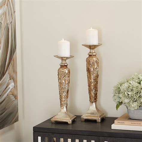 Grayson Lane 2 Candle Stone Pillar Candle Holder in the Candle Holders ...
