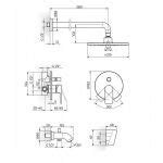 S2 BLACK 231701B uzidna baterija za tuš kadu - Alvos Beograd