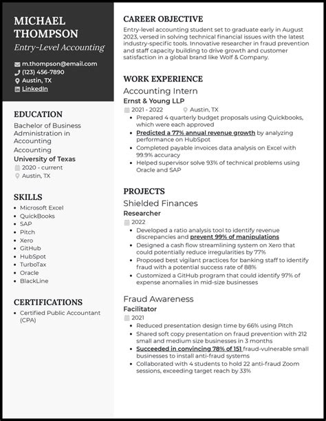 Image result for Entry Level Resume Summary Sample