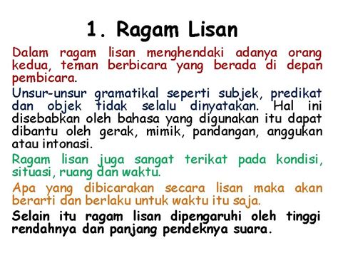 1. mengapa ada ragam bahasa dan apa fungsinya jelaskan
