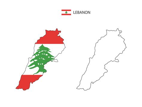 Lebanon Flag Map