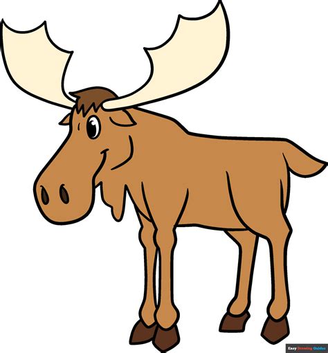 Easy Moose Coloring Pages Printable Cute Moose Coloring Page