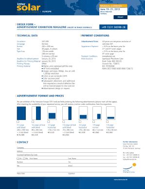 Fillable Online Insert in Trade Journals - Intersolar Fax Email Print ...