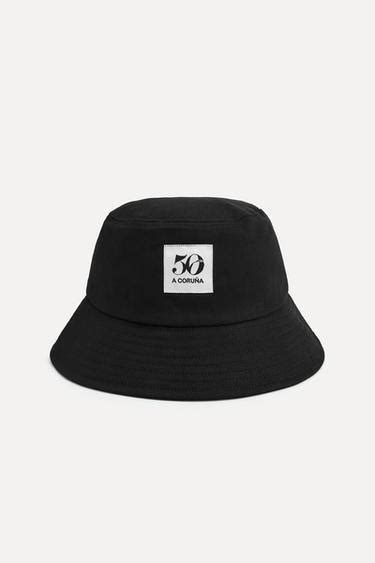 50TH ANNIVERSARY PATCH BUCKET HAT - Black | ZARA India