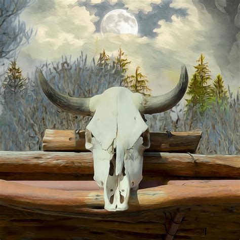 Cow Skull Painting
