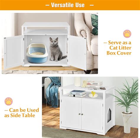 Tangkula Cat Litter Box Enclosure, Hidden Washroom India | Ubuy